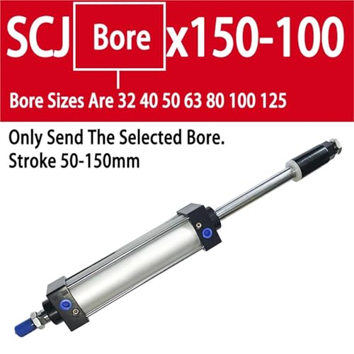 Cylindre pneumatique SCJ32 ajustable pour corriger les écarts de course