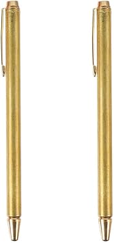 ULTECHNOVO 2 Pcs Copper Alloy Dowsing Rods Retractable Divining L Rods Pen Shape Water Witching Rods for Finding Water Lost Objects Veins Portable with Carrying Bag