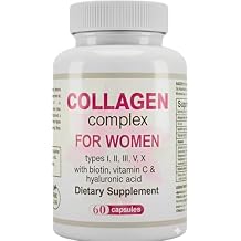 Okian Multi Collagen Peptides Complex Capsules with Biotin, Vitamin C, Hydrolyzed Protein Peptide