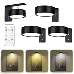 runpeak 3Pcs Picture Lights for Wall - Battery Operated Wall Lights, LED Stick on Wall Lights for Display Art Paintings, Magnetic Painting Light with 3 Light temperatures and Adjustable Brightness