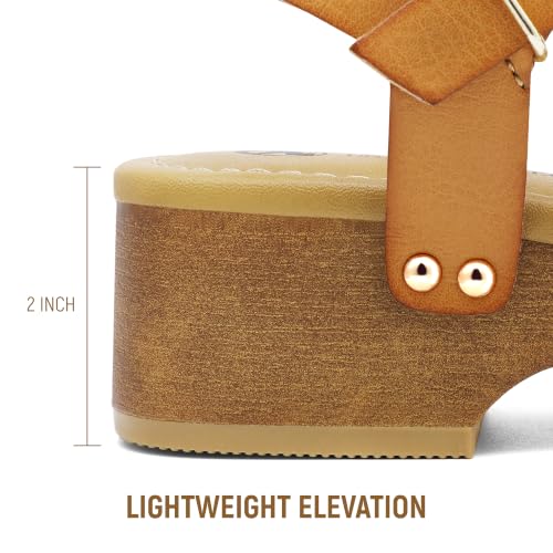 Image of Girls Sandals Wedge Platform Open Toe Sandals Ankle Strap Summer Heels Dress Shoes for Little Big Kid