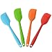 10" Silicone Spatulas Heat Resistant Non-Stick Flexible Rubber With Solid Stainless Steel Kitchen Essential Gadget Premium Scraper,4 Pack