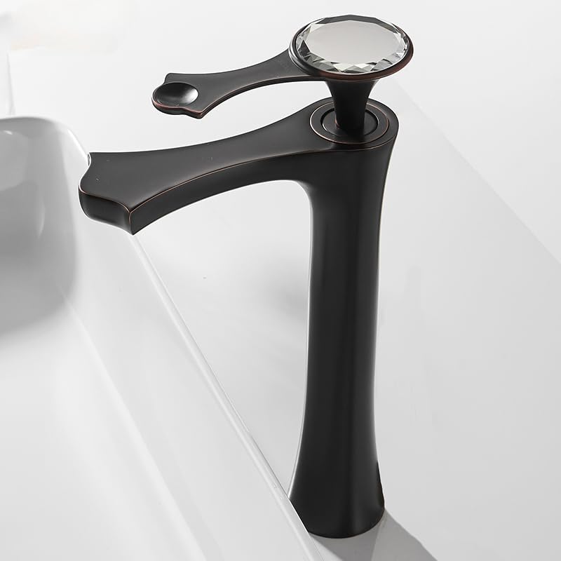 Mitigeur monté sur le pont en chrome et blanc, robinet d'évier de salle de bain premium