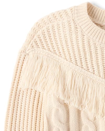 Image of The Children's Place Girls' Long Sleeve Crew Neck Pullover Sweater