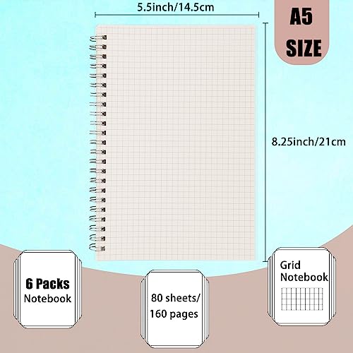 Carnet à spirale A5 feuilles quadrillées robustes pour protéger vos notes - 3