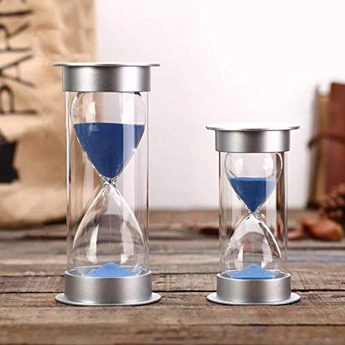 Hourglass Sand Timer 5/10/15/30/45/60 Minutes Sand Glass Timer For Romantic Mantel Office Desk Book Shelf Curio Cabinet Christmas Birthday Gift Kids Games Classroom Kitchen Home Dec (60 Min, Blue) #TOP2