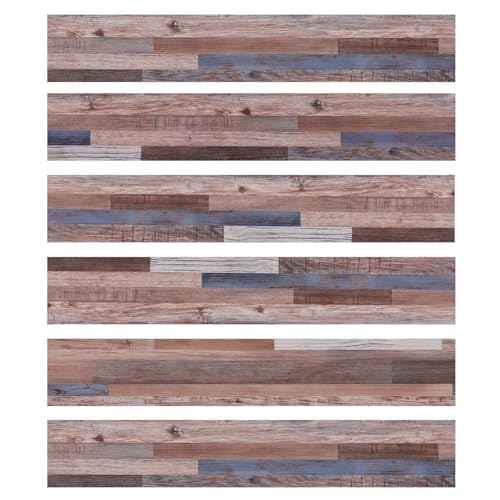 Peel and Stick Vinyl Flooring Vinyl Tile 36-Pack 6" W x 36" L x 0.06" T, DIY Best Peel and Stick Tiles for Bedroom, Kitchen, Living Room Floor Stickers, Aged Wood (54 Sq.Ft) 36 x 6 inches Ag