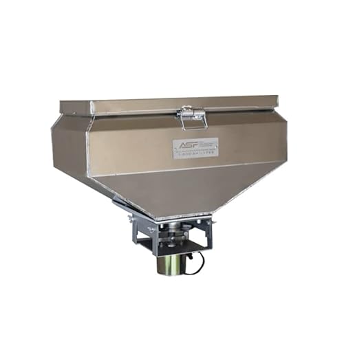 All Seasons Feeders 50lb Aluminum Road Feeder - The ASF Silverback Road Feeder with Eliminator Spinner, 12v Motor and Remote Switch - Tig Welded, Rustproof, Ready to Use - 22" x 12.5" x 13&q...