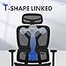 FLEXISPOT ErgoX Premium Ergonomic Office Chair with Footrest- Adjustable 3D Armrests, Dynamic Lumbar Support, Recline & Tilt Function, Mesh Seat, for Home & Office Use,Black