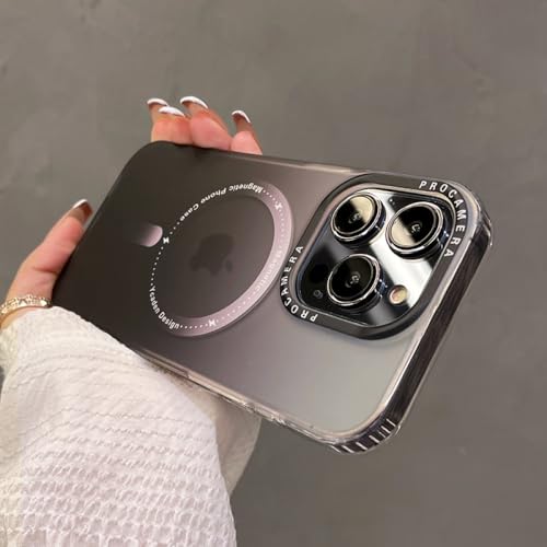 Étui magnétique iPhone 12 Pro Max anti-traces coque mate translucide