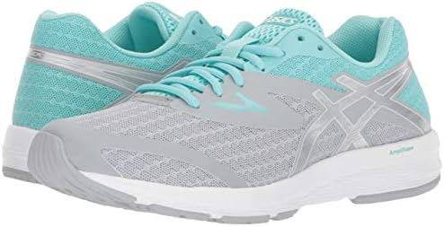ASICS Women's AMPLICA Running Shoe Mid Grey/Silver/Aruba Blue 8 (S) | Image 6