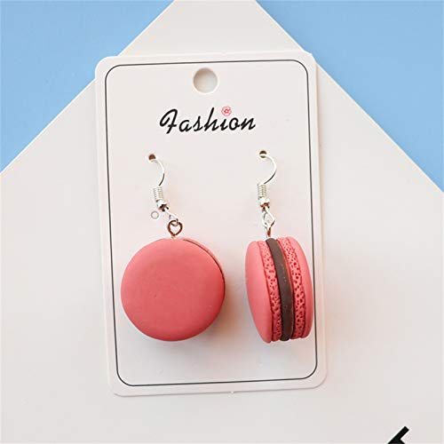 3-5Pairs Cute Dessert Macaron Popcorn Hamburg Pizza Dangle Earrings Hamburger Pizzas Desserts Food Jewelry Cartoon Drop Earrings Wedding Gift For Women Girls-5 #TOP1