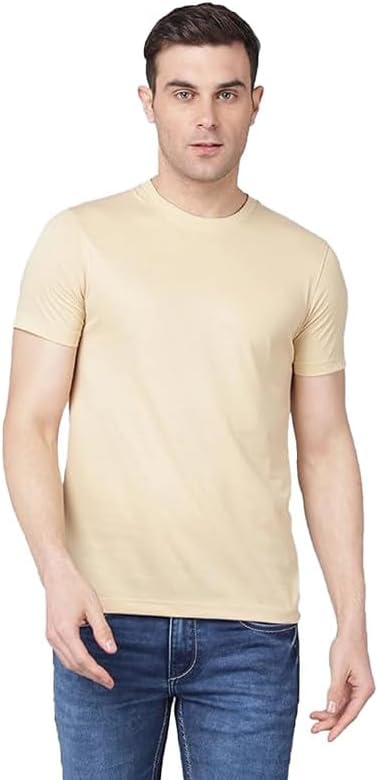 Men’s Cotton Round Neck T-Shirt | Solid Dark Green Plain T-Shirt | Half Sleeve Casual Wear | Regular Fit Comfortable Tee for Men |Size -S,M,L,XL,2XL,3XL │(Color -Multi Colour)
