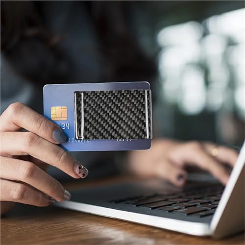 Money Clip For Men 2pcs Slim Carbon Fiber Credit Card Holder - Matte/Glossy, Car Use, Bill Storage2