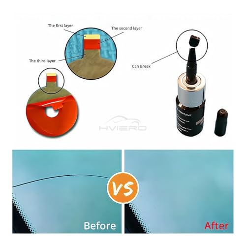 Kit de reparacion de parabrisas de coche con resina UV para grietas de vidrio 4