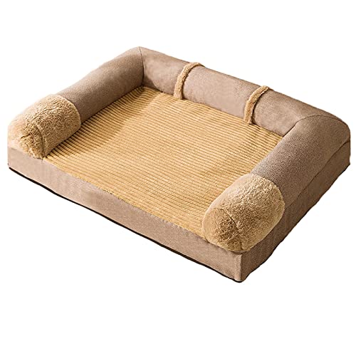Genérico Cama para Perros de Espuma viscoelástica, sofá Antideslizante Lavable para Perros, Cama de Apoyo para Perros pequeños, con Forro extraíble e Impermeable (100 * 80 * 17)