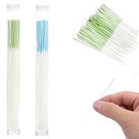 JEYORZY Lot de 120 Nettoyeurs pour Trou d'oreille, Ligne de Nettoyage pour Trou d'oreille, Nettoyeur Trou Boucles d'oreilles, Élimination des odeurs, Avec 2 Tubes de Rangement en Plastique(Bleu, Vert)