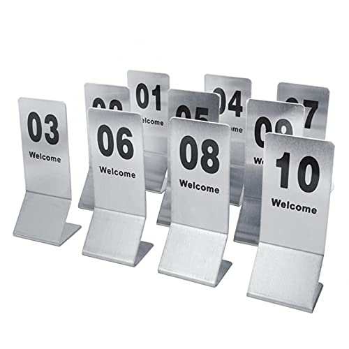 Support en acier inoxydable durable avec plaques numérotées de 1 à 10 - 7