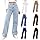 Women's Denim Jeans Baggy Straight Leg High Waist Jean Tummy Control Streetwear Pants Ladies Trousers with Pocket