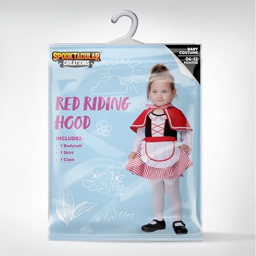 Disfraz para bebé Caperucita Roja para Halloween miniatura 6