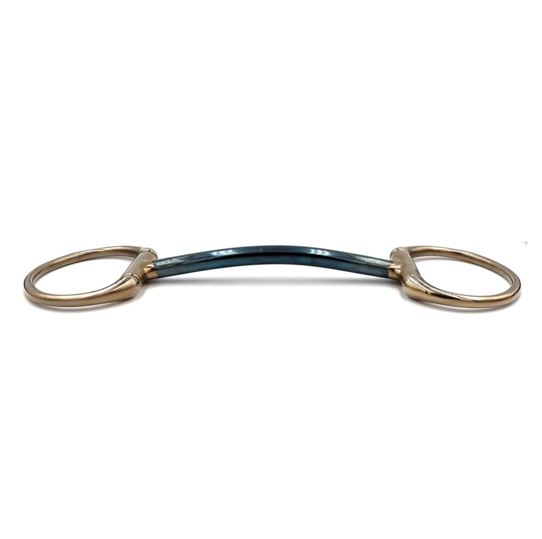 ES0019 Gebiss Olivenkopfstange Stangengebiss mit Sweet Iron aus Edelstahl Ringdurchmesser 70 mm Gebissstärke 12 mm (13.5 cm)