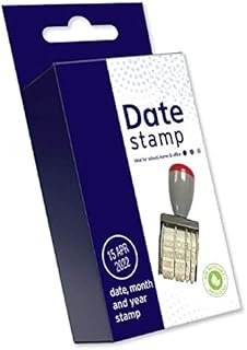 Guilty Gadgets Manual Rubber Date Stamp Stamper School Home Office Work Invoice Bills Documents Marking