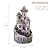 Alpine Corporation USA1368 Outdoor Floor Tiered Fairy Castle Water Fountain with Color Changing LED Lights, 35", Brown