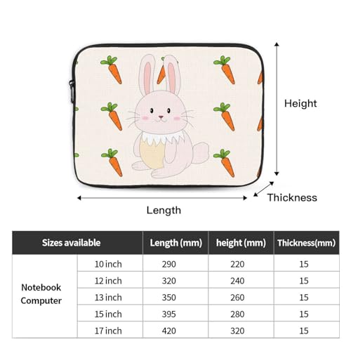 Smiling Rabbit Laptop Sleeve Case 15 Inch Suitable For Notebook Computer Tablet Traveling Carrying Simple Case4