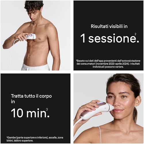 Braun Skin I·Expert Epilatore Luce Pulsata Smart, Epilazione Laser Peli Donna A Casa, Riduzione Permanente Dei Peli, App Gratuita, Pochette, Rasoio Gillette Venus, 3 Testine, PL7311 - 4