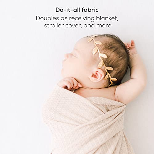 First Landings Swaddle Blankets 3-Pack - Premium Soft Knit Baby Wrap Receiving Blankets - 16" X 64" Baby Blankets - Newborn Photography Props - Gender Neutral Boy And Girl Baby Essentials (Neutral) #TOP5