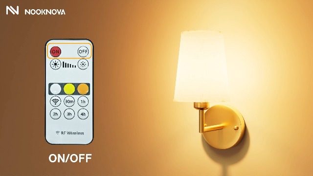 Image of Battery Operated Wall Sconces Set of 2, 8000mAh Rechargeable Sconce RGB 15 Colors Dimmable Wall Sconce Wireless Battery Powered Sconces Decor Wall Lights for Living Room Bedroom Black