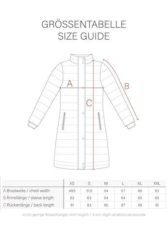 MARIKOO Herbst Winter Übergangs Steppmantel Jacke Mantel gesteppt B603 [B603-Abend-Grün-Gr.L]