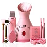 Facial Steamer Spa Kit with Complimentary 17 Skin Care Tools | Face Steamer for Facial Deep Cleaning with Towel Warmer & Humidifier Mode| Self Care Gifts for Women, Spa Gifts, Birthday Gifts for Women