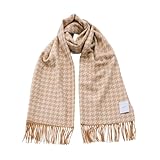 [matti totti] チドリ× ブラウン カシミヤ ストール カシミア ストール 大判 厚手 レディース チドリ 千鳥 チェック柄 チェック マフラー 100 女性 ロング リバーシブル カシミヤストール カシミアストール ギフト プレゼント M-B0014B-4030