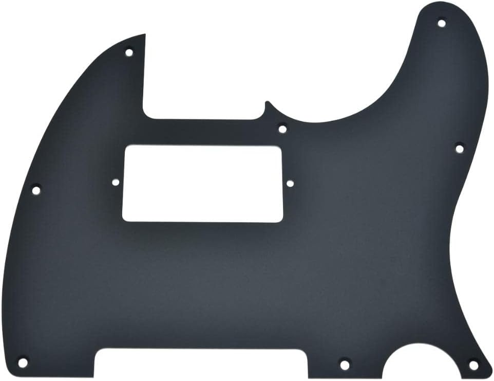 Dopro 8 Hole Matte Aluminum Tele Humbucker Pickguard Metal Anodized TL Pick Guard Scratch Plate for USA/Mexico Tele/Telecaster Matte Black