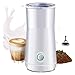 Huogary Milchaufschäumer Einfacher Milchaufschäumer und Dampfer 2-in-1 Milchdampfer mit heißem Milchschaum und heißer Milch für Latte, Macchiato, Cappuccino (weiß)