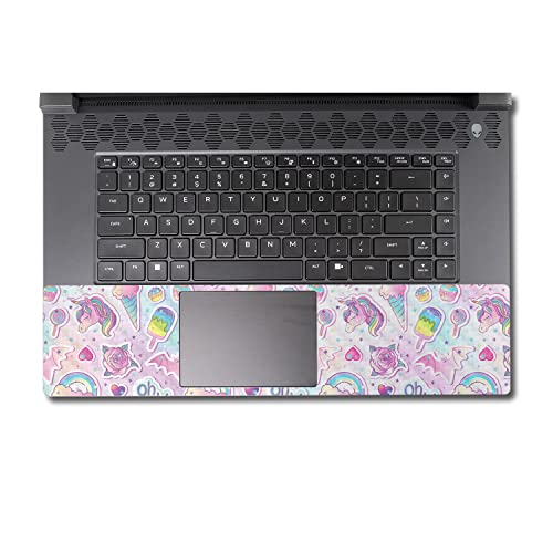 Image of MightySkins Carbon Fiber Skin Compatible with Alienware M17 R5 (2022) Full Wrap Kit - Unicorn Popsicle | Protective, Durable Textured Carbon Fiber Finish | Easy to Apply | Made in The USA