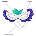 4E's Novelty 12 Pack Bulk Mardi Gras Masks With Feathers for Adult Men Women, Masquerade Party Masks for Mardi Gras Outfit Accessories