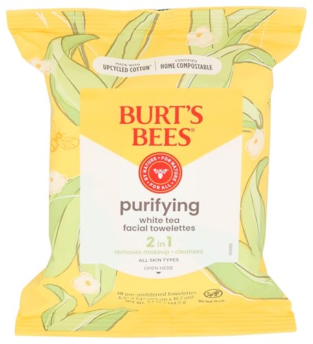 Burts Bees Facial Cleansing Towelettes with White Tea Extract -- 30 Towelettes