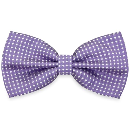 Kids Bow Tie for Boy, Adjustable Pre Tied Neck Bowtie for 3-8 Child & Baby Toddler Party AU-B-T5 (Lavender Purple With White Dot)
