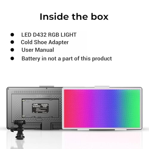 Image of Digitek LED-D432RGB LED Video Light Studio, for YouTube Video, Product Photography, Makeup Shoot and More (Battery Not Included)