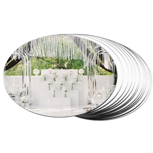 Meyeyaia 12 specchi rotondi da 24,9 cm, in acrilico, autoadesivi, non in vetro, per tavoli, centrotavola, feste, Natale, matrimoni, decorazioni artigianali Meyeyaia 12 specchi rotondi da 24,9 cm, in acrilico, autoadesivi, non in vetro, per tavoli, centrotavola, feste, Natale, matrimoni, decorazioni artigianali
