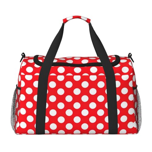 Bolsa de viaje plegable e impermeable con diseño de lunares para piscina y deportes