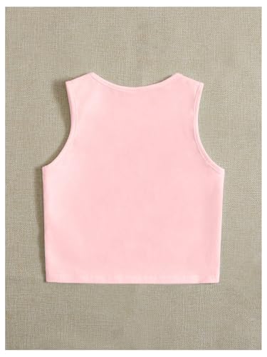 SHENHE Girl's Letter Print Tank Top Sleeveless Crew Neck Loose Casual Graphic Tees2