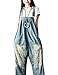 Youlee Mujer Pantalones de Pierna Ancha Peto de Mezclilla Monos Pantalones Monos...