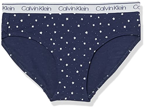Calvin Klein Big Kid Girls' Modern Cotton Bikini Panty, NVSTR/EMPRY/White, S — view 3