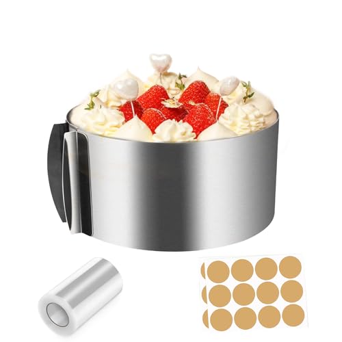 Moule Gâteau Rond Extensible dia 16-30cm Cercle à Gâteau Cercle Patisserie Reglable 8cm