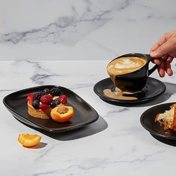 notNeutral Lino Porcelain Plate (Black, Small, Pulled)