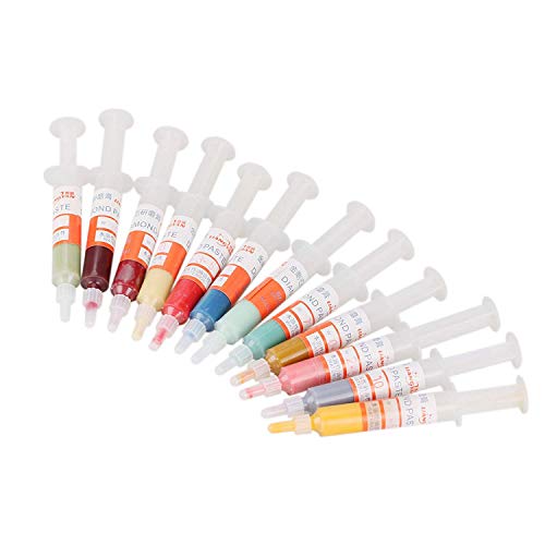 Polishing Lapping Paste, ZFE 12Pcs 5 Gram Diamond Lapping Paste Polishing Compound Syringes 0.5 to 40 Micron for Final Polishing Metal and Jewelry