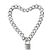 Lover Heart Padlock Necklace Metal Padlock Collar Choker for Men Women with Lock and Key 16in (A)